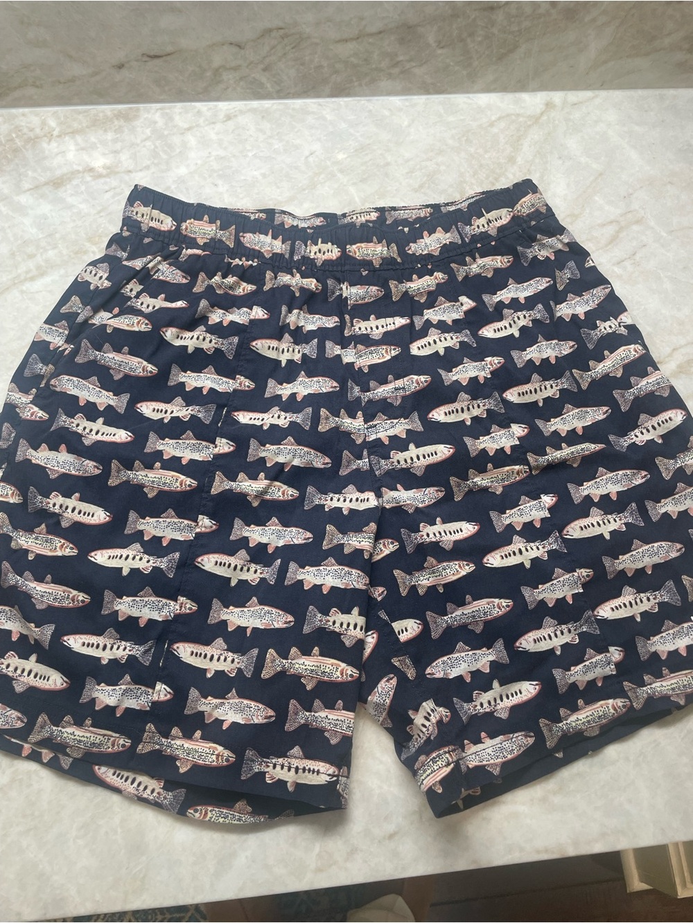 The North Face Navy Fish-Pattern Athletic Shorts - Picture 5 of 5